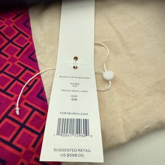 Tory Burch Block T-Stud Satchel - Picture 7 of 10